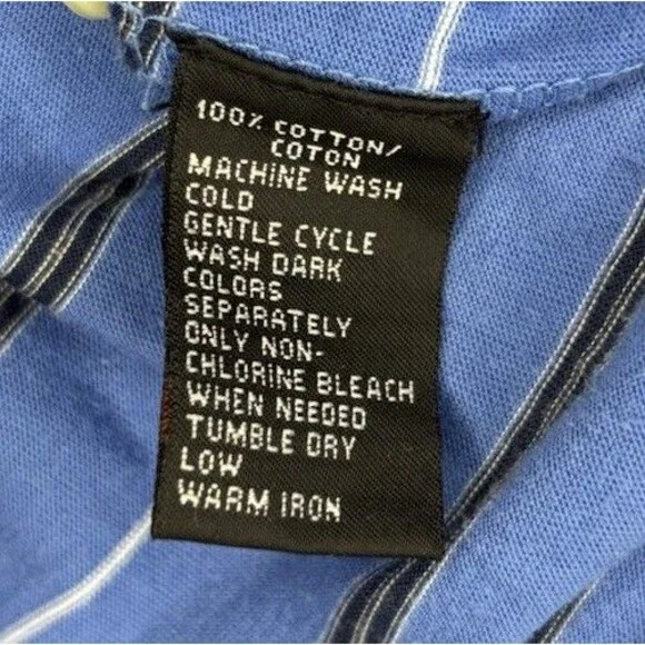 Greg Norman Collection Men’s Large Blue Striped Cotton Golf Polo Shirt - Picture 4 of 6